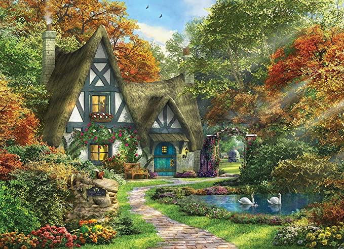 White Swan Cottage - EuroGraphics puzzle collectible - Main Image 2