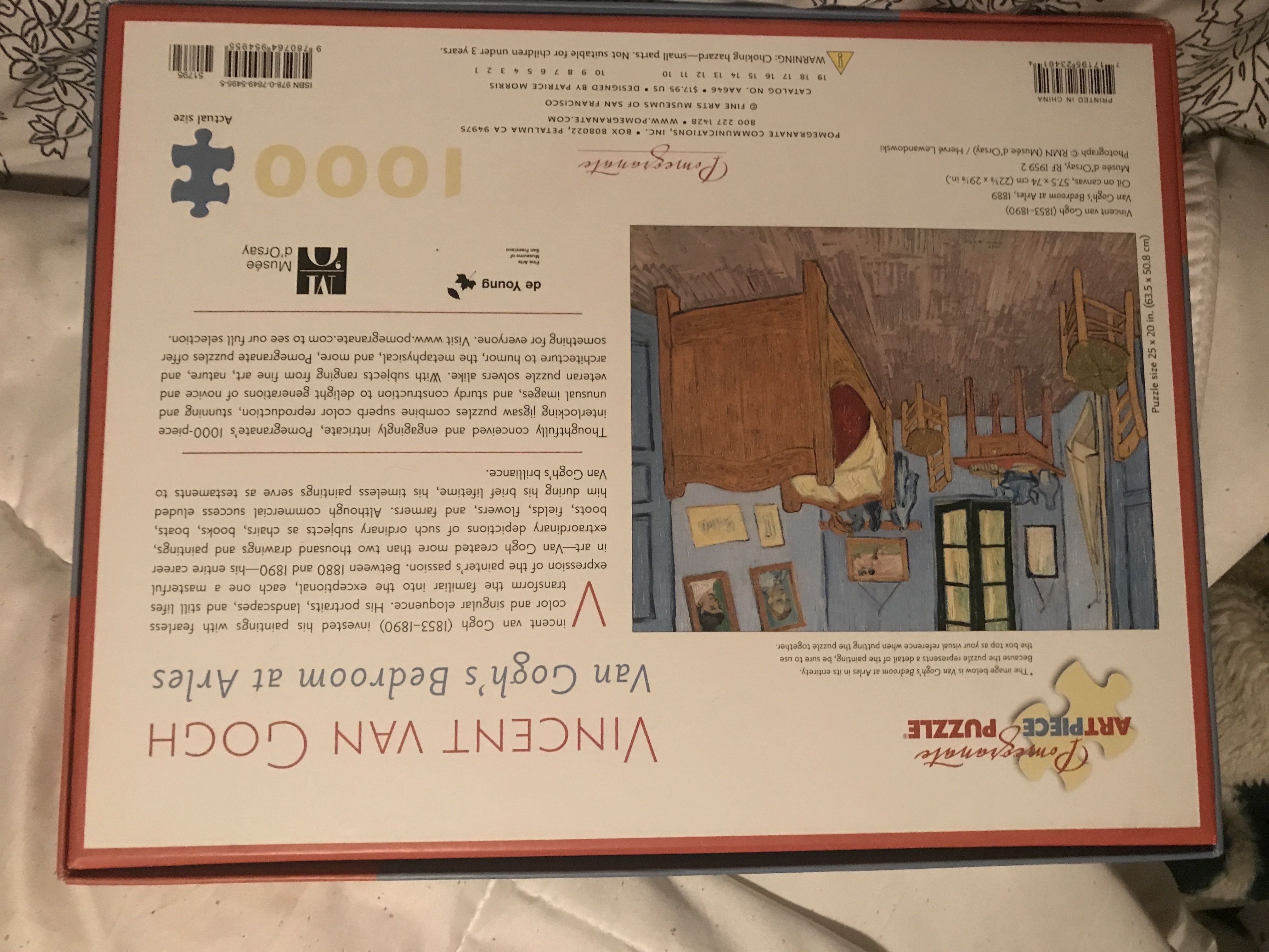 Van Gogh’s Bedroom at Arles - Pomegranate puzzle collectible [Barcode 9780764954955] - Main Image 2
