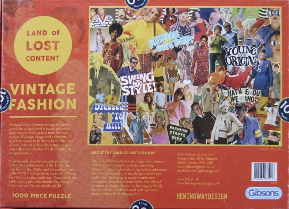 Vintage Fashion Land Of Lost Content - Gibsons puzzle collectible [Barcode 5012269071016] - Main Image 2