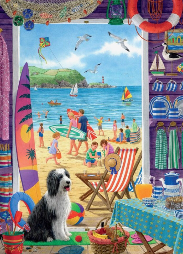 Through The Beach Hut Door - Falcon de luxe puzzle collectible [Barcode 8710126110928] - Main Image 2