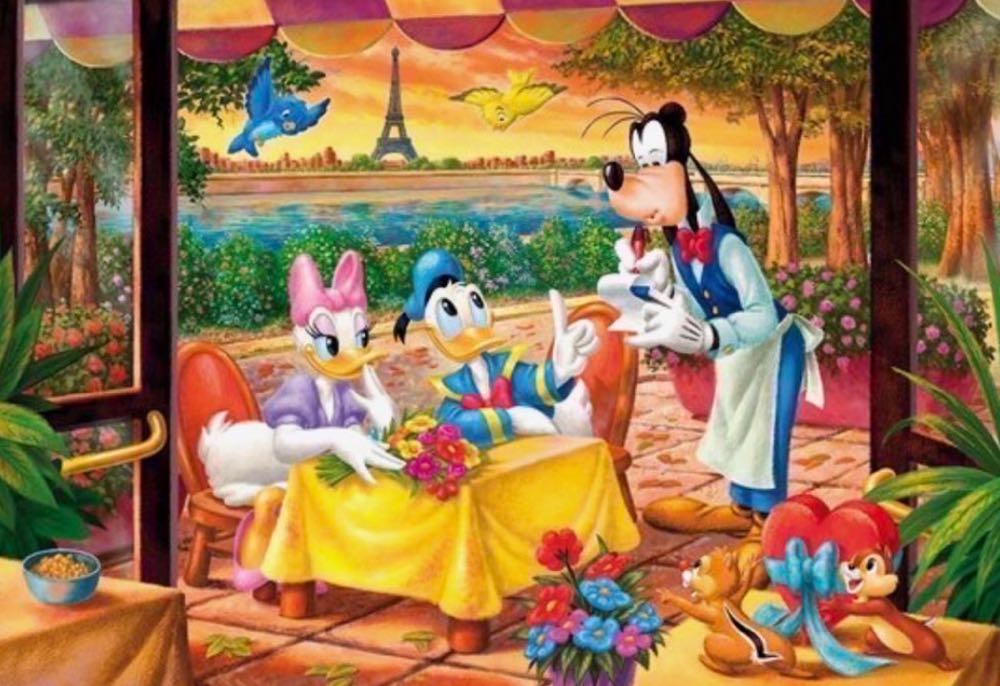 Daisy And Donald Duck in Paris B - Clementoni puzzle collectible [Barcode 8005125303489] - Main Image 2