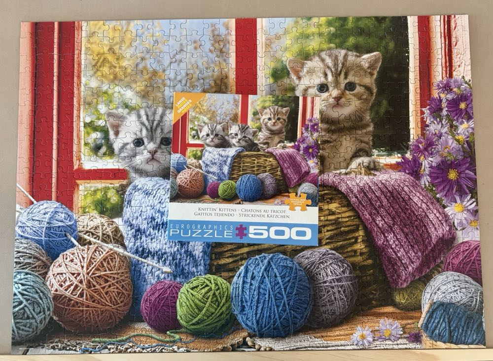 Knittin’ Kittens - EuroGraphics puzzle collectible [Barcode 628136755009] - Main Image 3