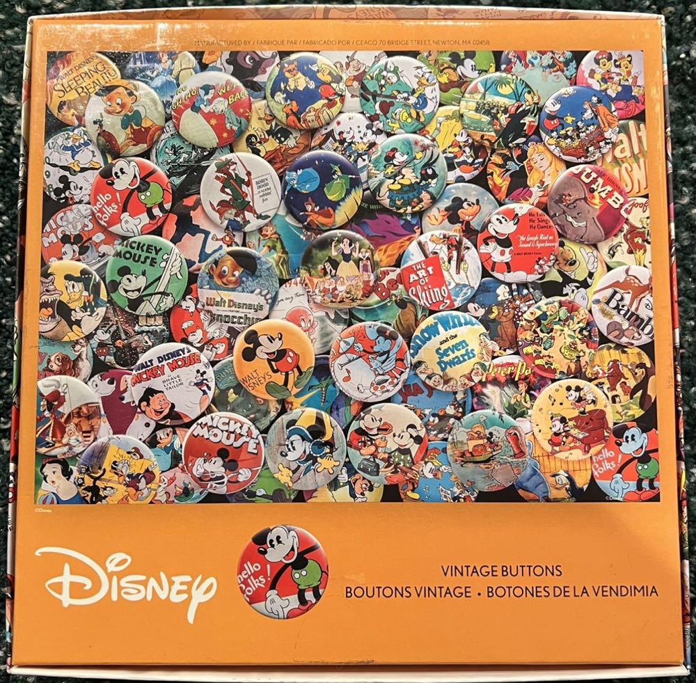Disney Vintage Buttons -  Ceaco puzzle collectible [Barcode 021081291163] - Main Image 3