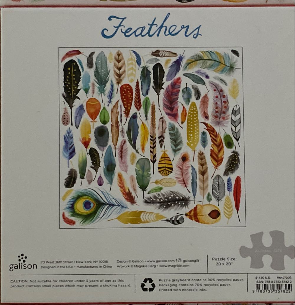 Feathers - Galison puzzle collectible [Barcode 9780735357822] - Main Image 3