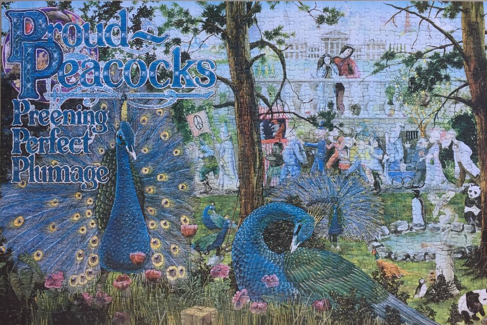 Animalia; The Letter P. Peacocks - Murfett Regency puzzle collectible - Main Image 3