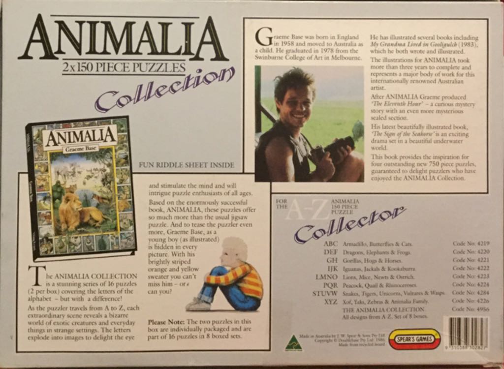 Animalia; Collection - GH - Spears & Sons puzzle collectible - Main Image 2