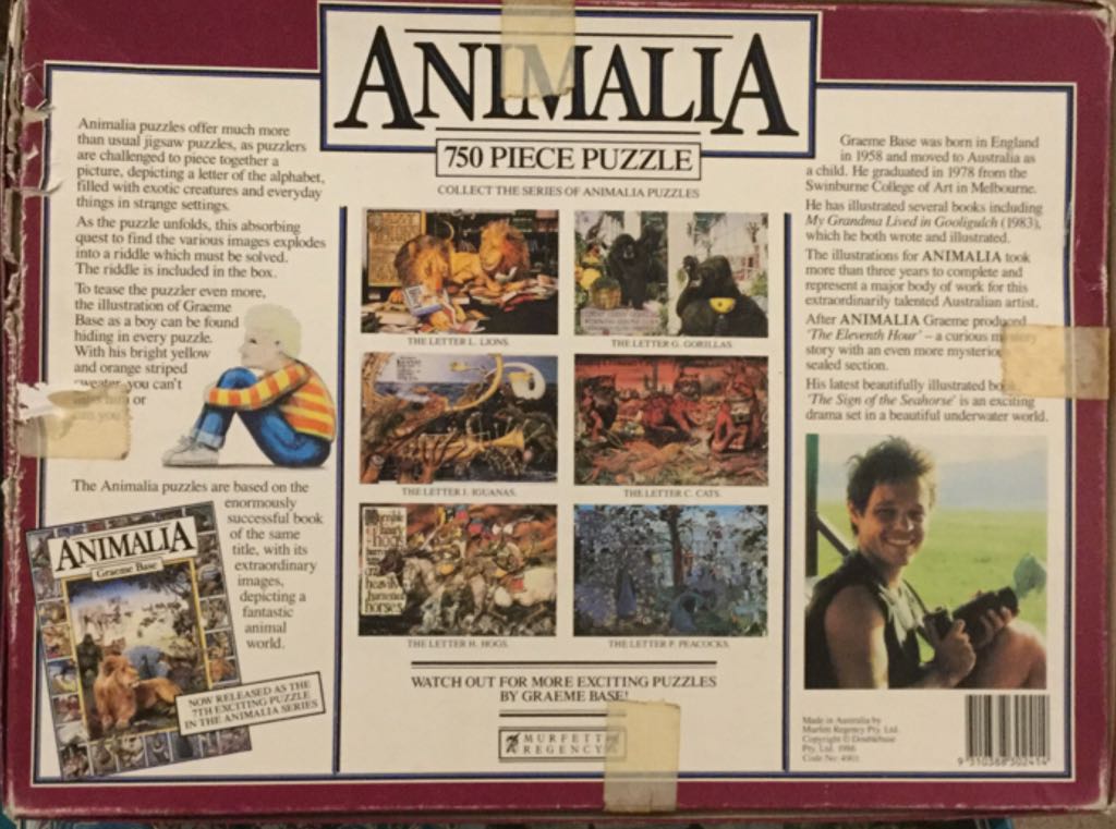Animalia; The Letter H. Hogs - Murfett Regency puzzle collectible - Main Image 2