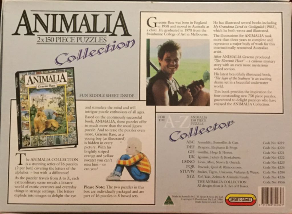 Animalia; Collection - IJK - Spears & Sons puzzle collectible - Main Image 2