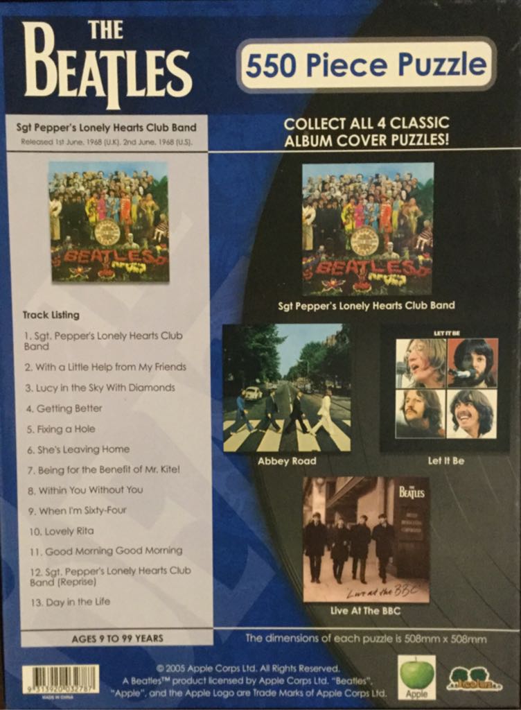 The Beatles - Sgt Pepper’s Lonely Hearts Club Band - Apple Corps Ltd puzzle collectible - Main Image 2