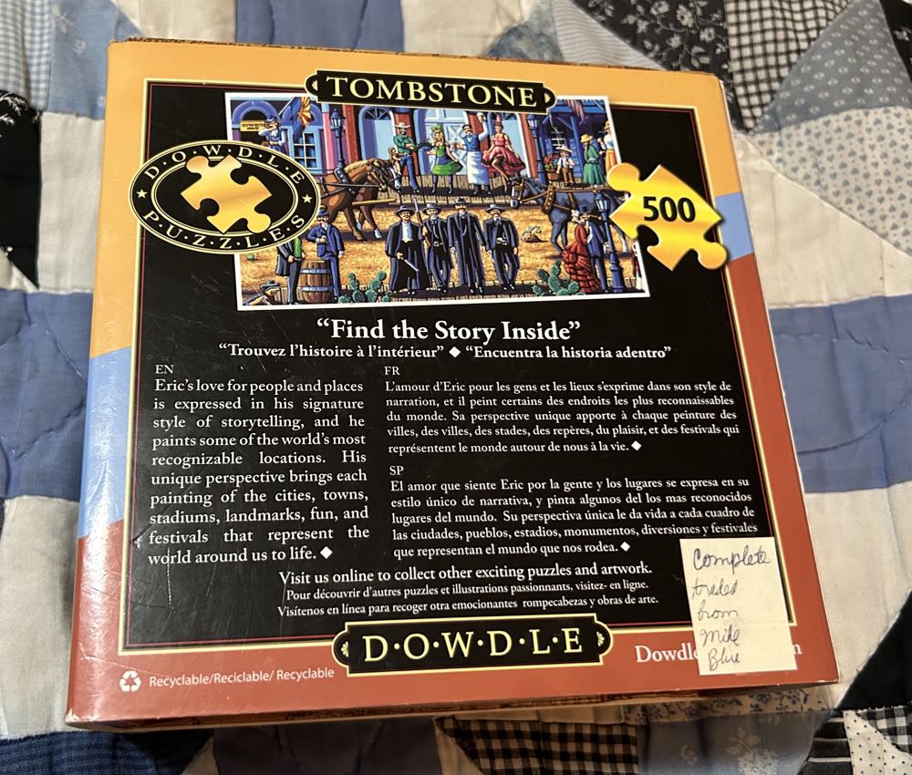 Tombstone - Dowdle puzzle collectible [Barcode 671095204637] - Main Image 3