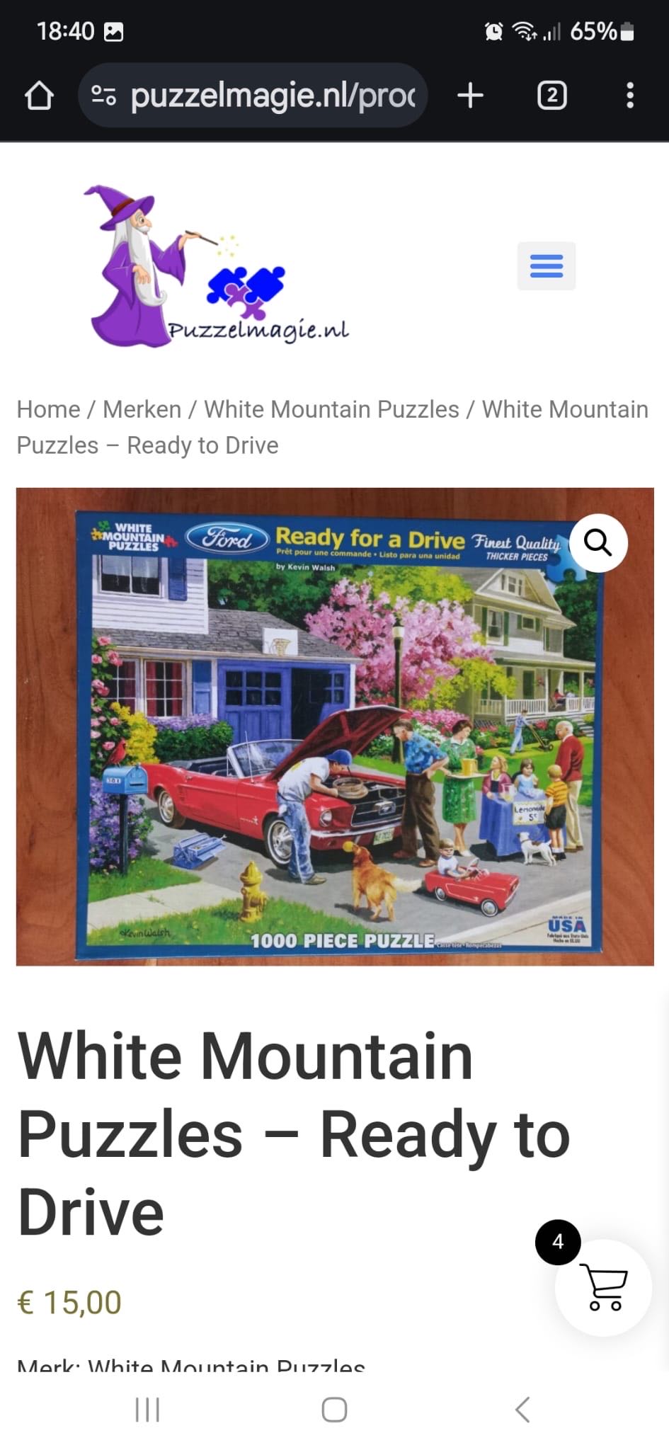 Ready For A Drive Copy #2 Work & Keep 1 Copy - White Mountain puzzle collectible [Barcode 724819256990] - Main Image 4