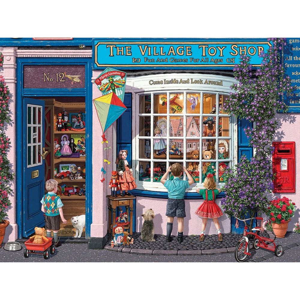 Village Toy Shop - White Mountain puzzle collectible [Barcode 724819260089] - Main Image 2