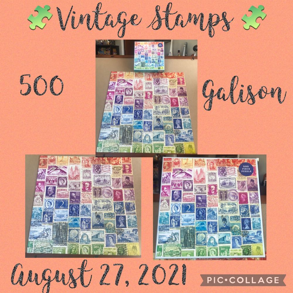Vintage Stamps - Galison puzzle collectible [Barcode 9780735354289] - Main Image 4