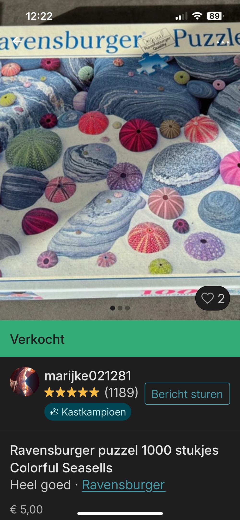 Colourful Seashells - Ravensburger puzzle collectible [Barcode 4005556190454] - Main Image 4