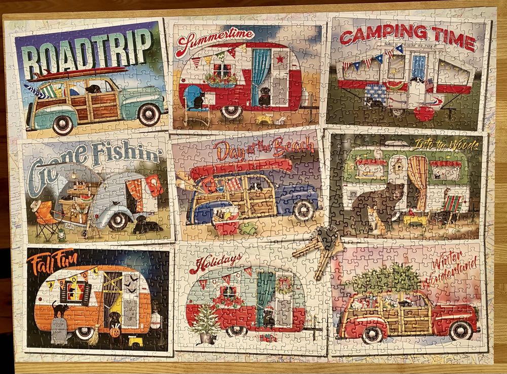 Hitting The Road - Cobble Hill puzzle collectible [Barcode 625012802765] - Main Image 2