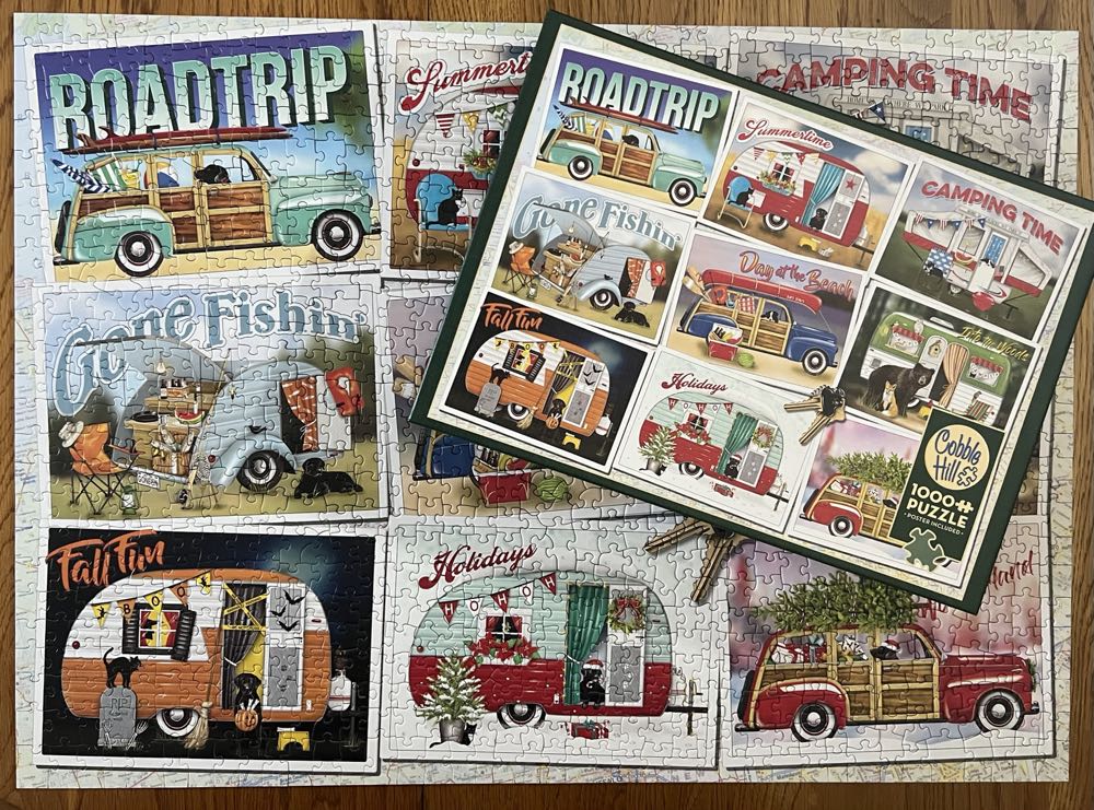 Hitting The Road - Cobble Hill puzzle collectible [Barcode 625012802765] - Main Image 3