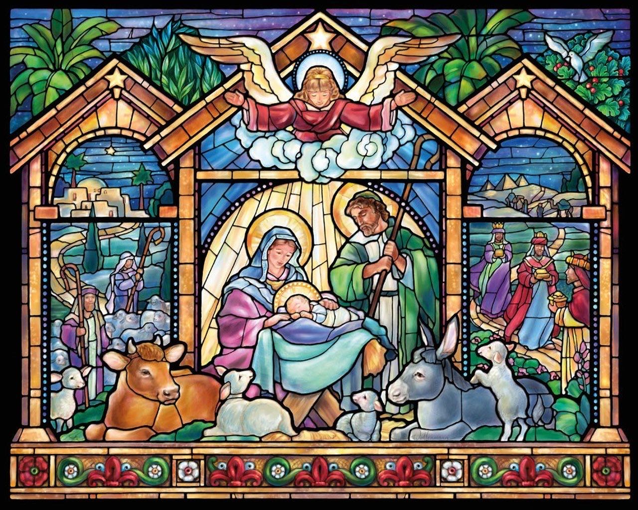 Stained Glass Nativity (NIB) NFT - Vermont CC puzzle collectible [Barcode 871241009950] - Main Image 2
