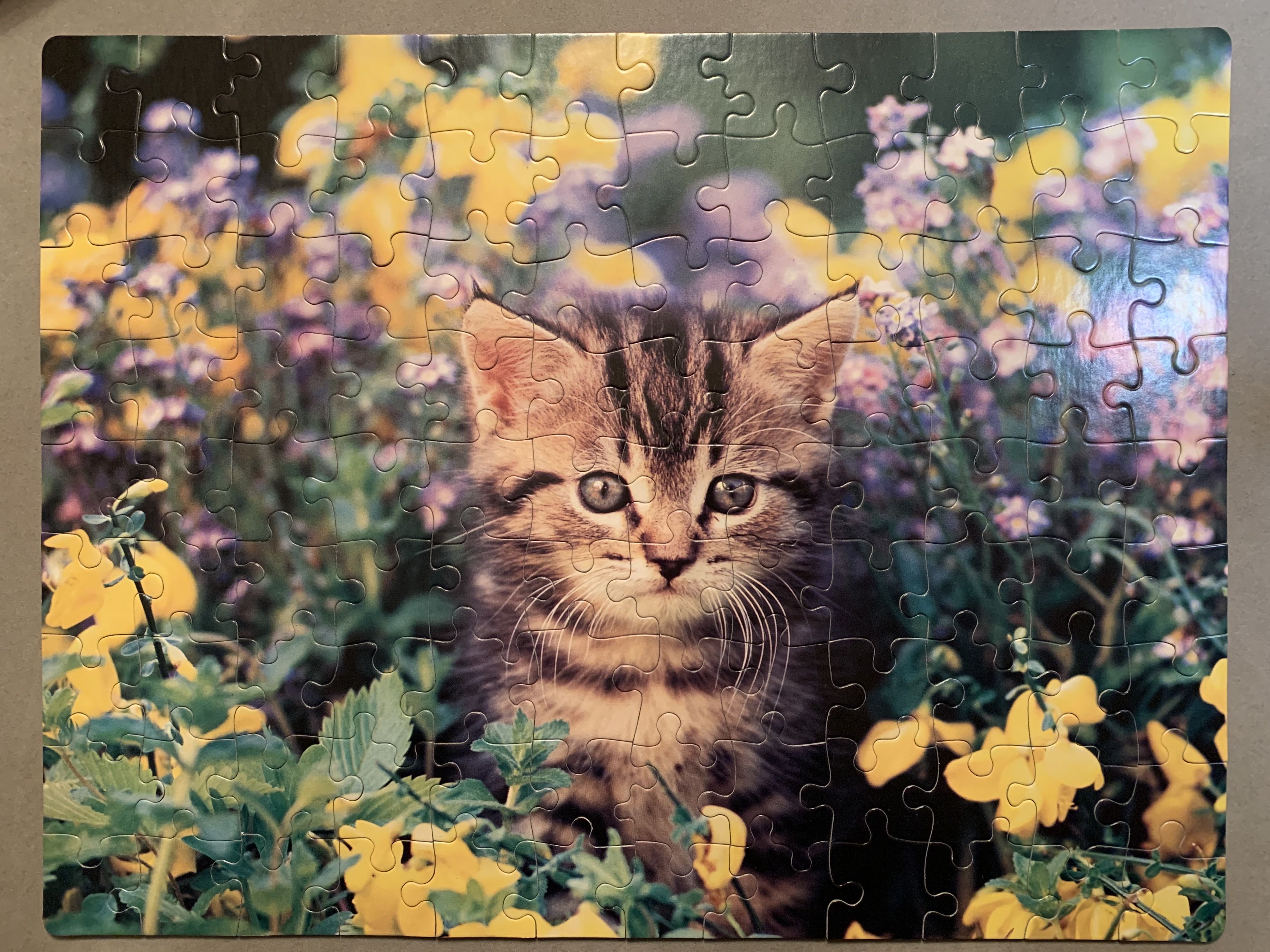 Kitten In Flowers - Golden Books/Merrigold Press puzzle collectible [Barcode 033500503818] - Main Image 2