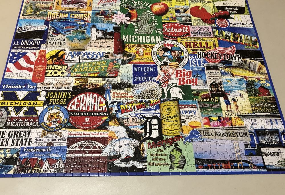 I Love Michigan - White Mountain Puzzles puzzle collectible - Main Image 2