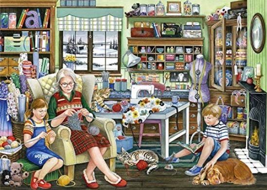 Granny’s Sewing Room - Falcon puzzle collectible [Barcode 8710126112731] - Main Image 3