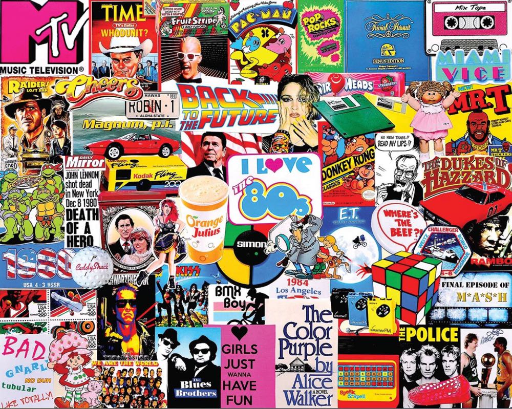 Y-I Love the 80’s - White Mountain Puzzles puzzle collectible [Barcode 724819263073] - Main Image 2