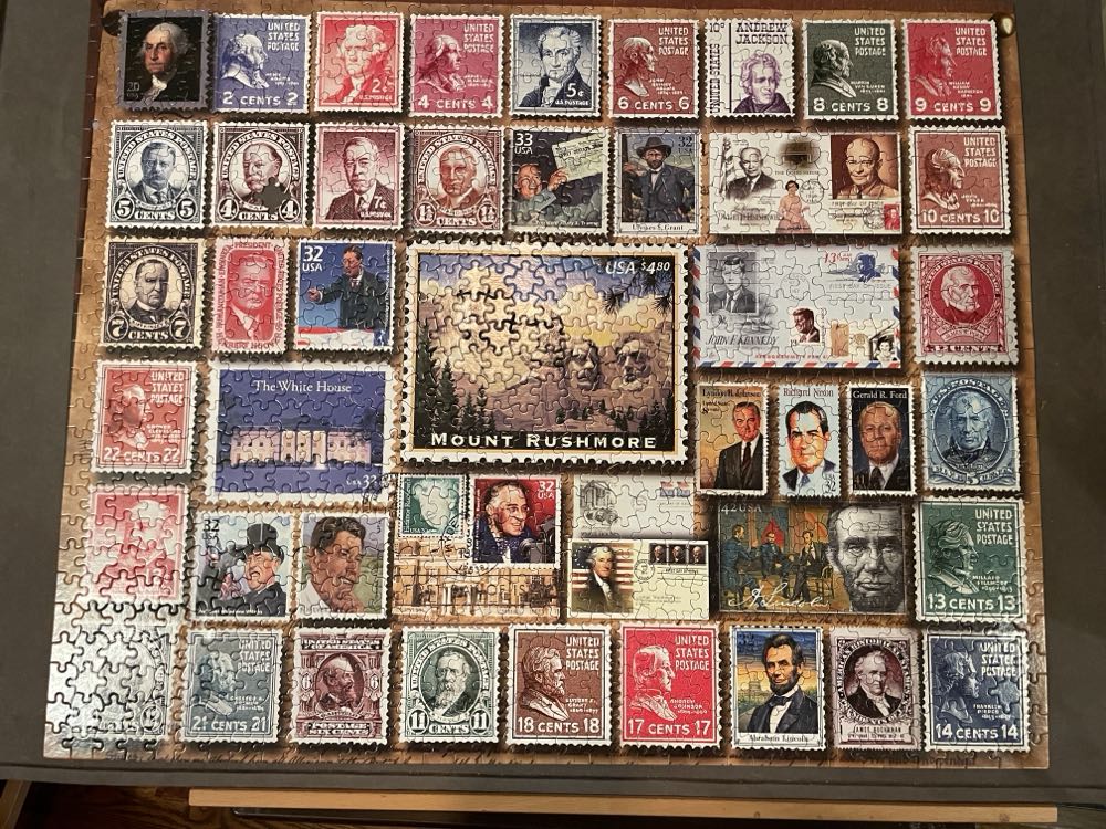 Presidential Stamps - White Mountain 🇺🇸 puzzle collectible [Barcode 724819259083] - Main Image 3