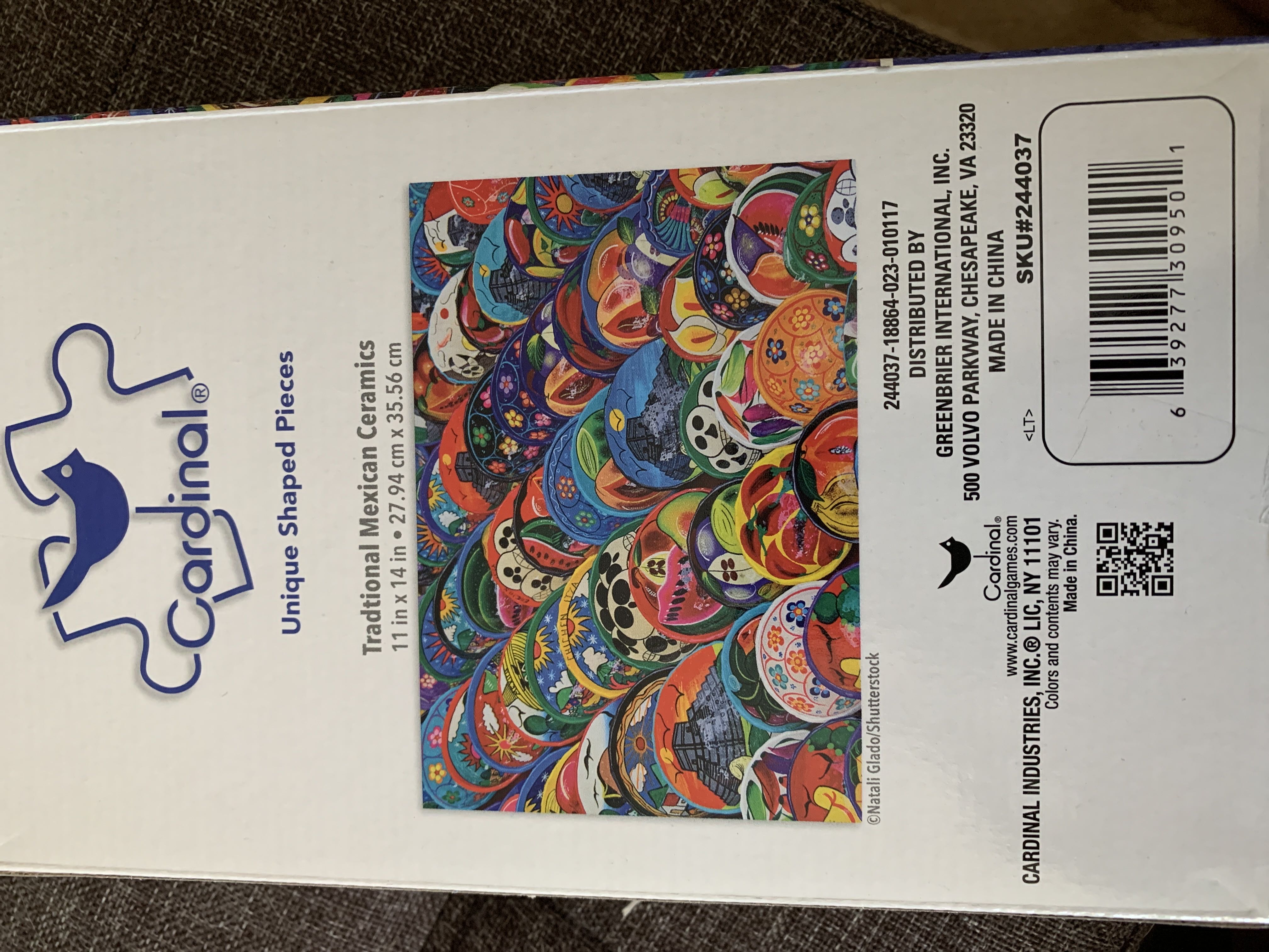 Traditional Mexican Ceramics - Cardinal puzzle collectible [Barcode 639277309501] - Main Image 2