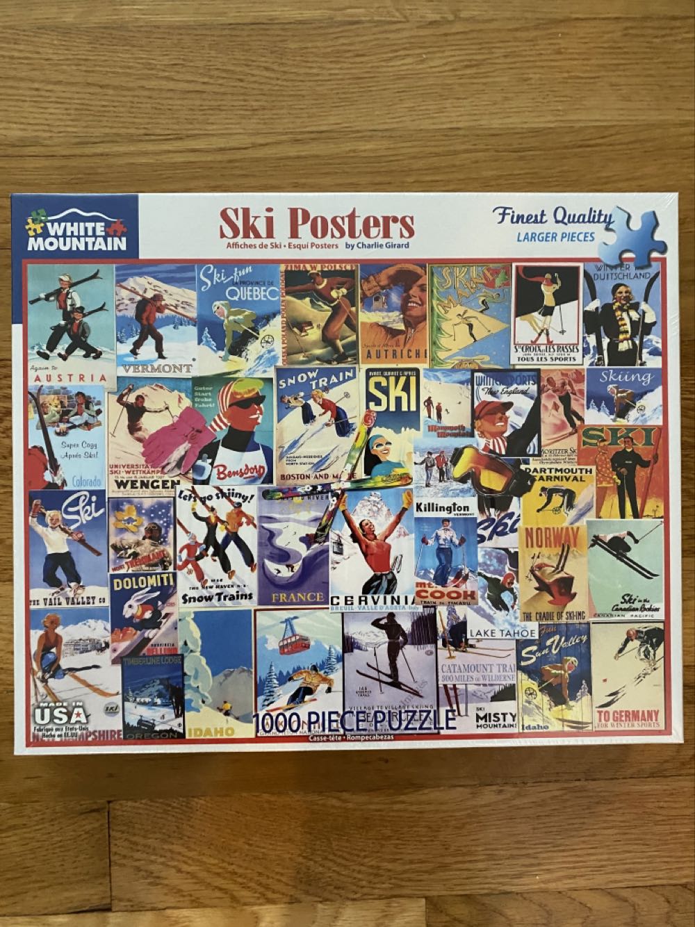 Ski Posters (v) 🧩✌🏻 - White Mountain puzzle collectible [Barcode 724819255122] - Main Image 2