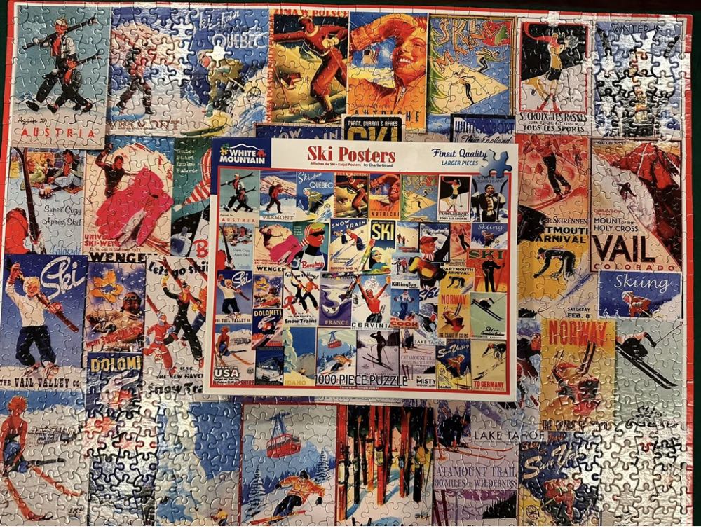Ski Posters (v) 🧩✌🏻 - White Mountain puzzle collectible [Barcode 724819255122] - Main Image 3