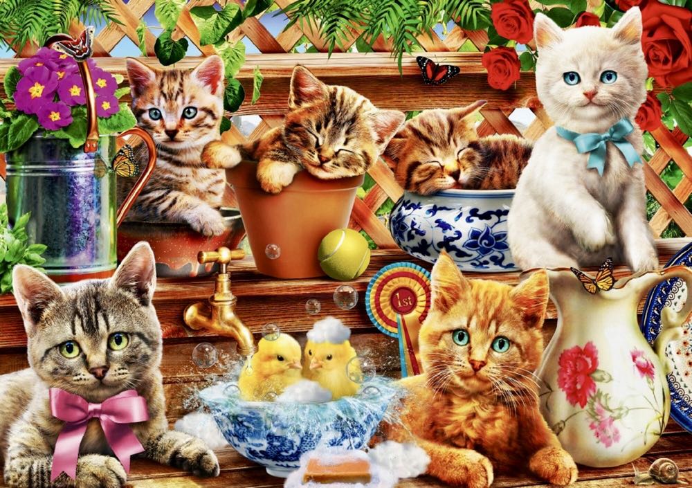 Kittens in the Potting Shed - Big Ben puzzle collectible [Barcode 778988164358] - Main Image 2