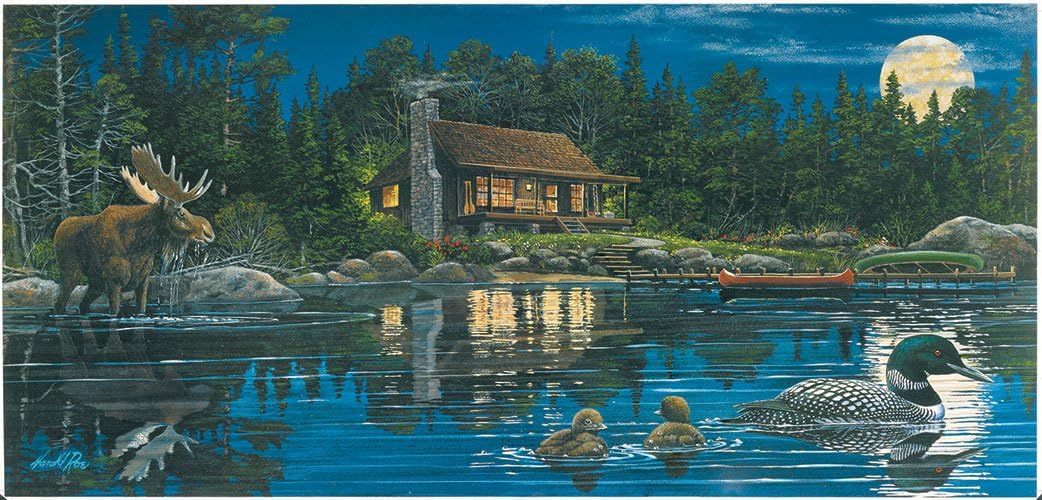 Reflections On Loon Landing (UV)  - SunsOut puzzle collectible [Barcode 796780484016] - Main Image 2