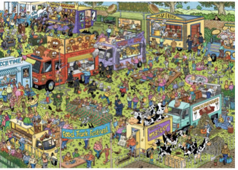 2 X Puzzel BBQ Party! / Food Truck Festival  - Jumbo puzzle collectible [Barcode 8710126190791] - Main Image 2