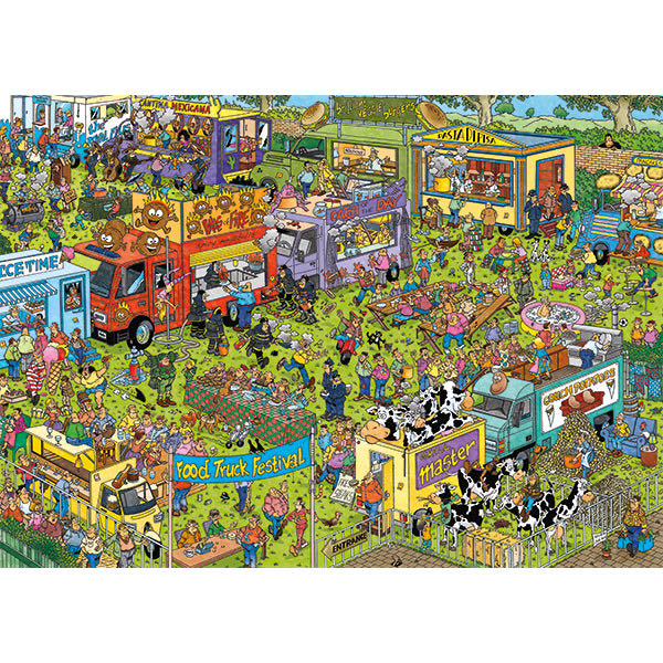 2 X Puzzel BBQ Party! / Food Truck Festival  - Jumbo puzzle collectible [Barcode 8710126190791] - Main Image 4