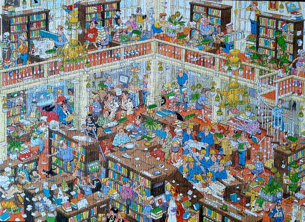The Library - Jumbo 1000 puzzle collectible [Barcode 8710126190920] - Main Image 2