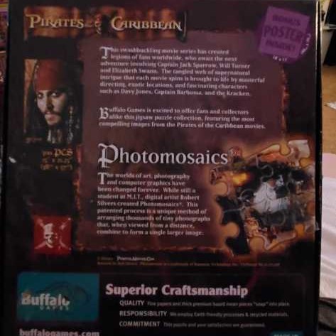 Pirates Of The Caribbean - Jack Sparrow Photomosaics - Buffalo Games & Puzzles puzzle collectible [Barcode 079346024117] - Main Image 4