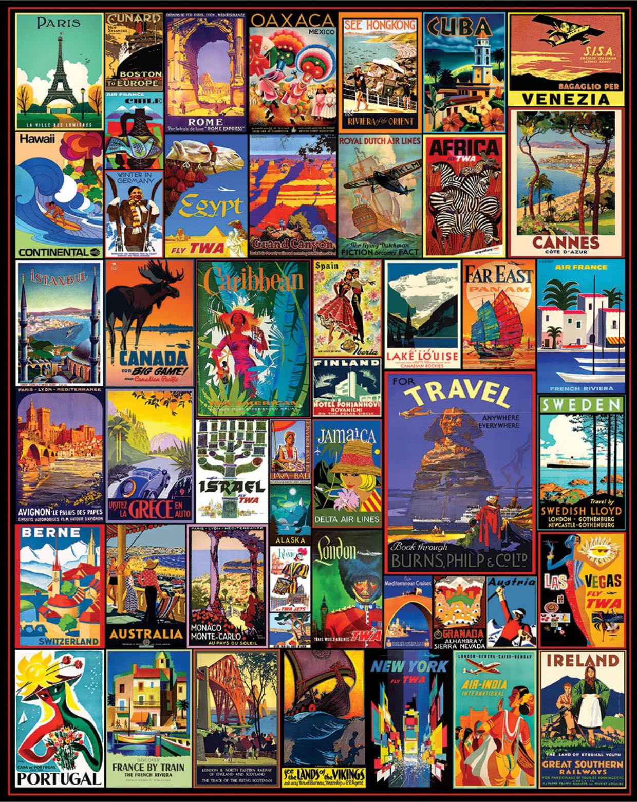 World Travel (V) 🧩 - White Mountain puzzle collectible [Barcode 724819263509] - Main Image 2