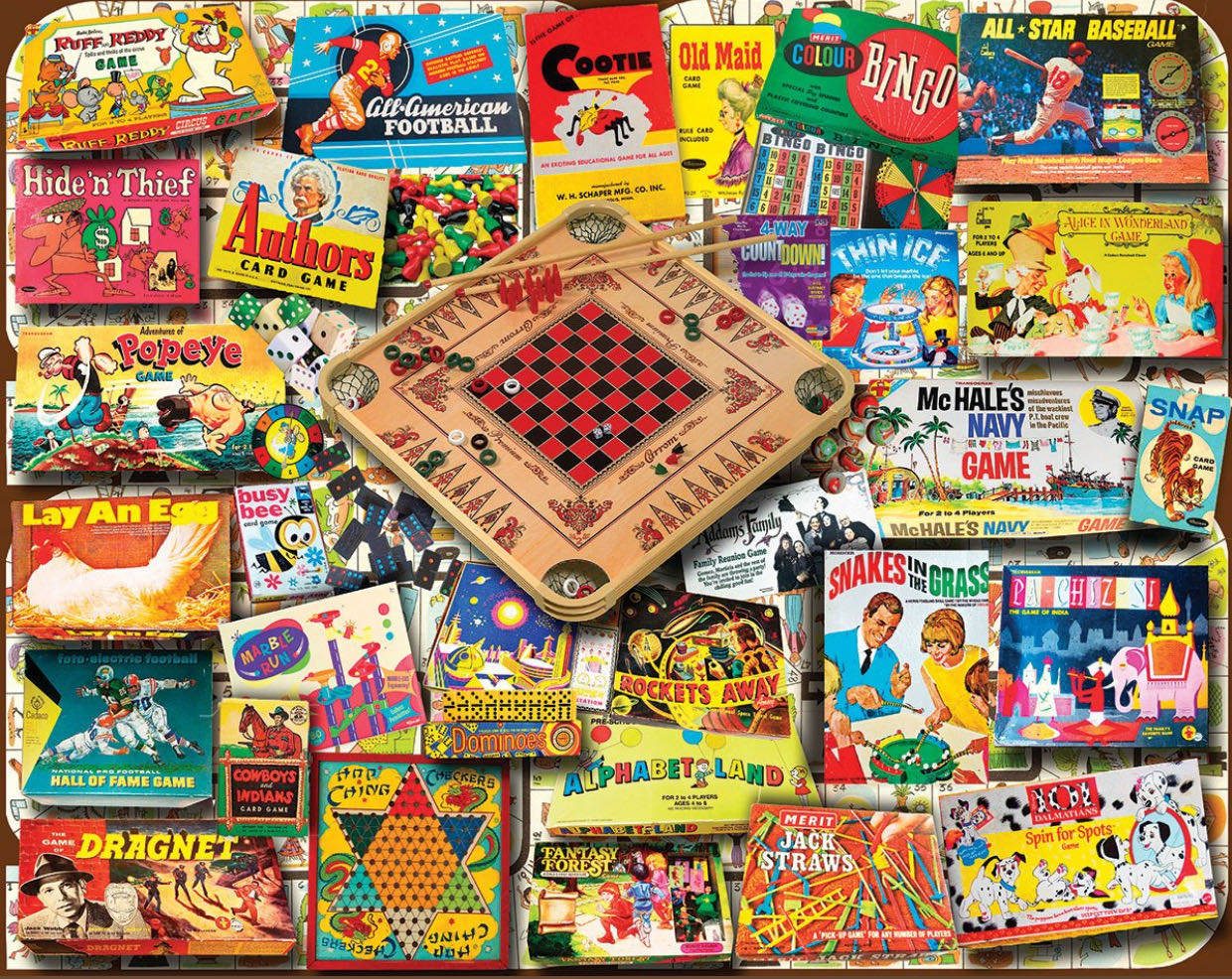 Game Night - White Mountain Puzzles puzzle collectible [Barcode 724819263516] - Main Image 2