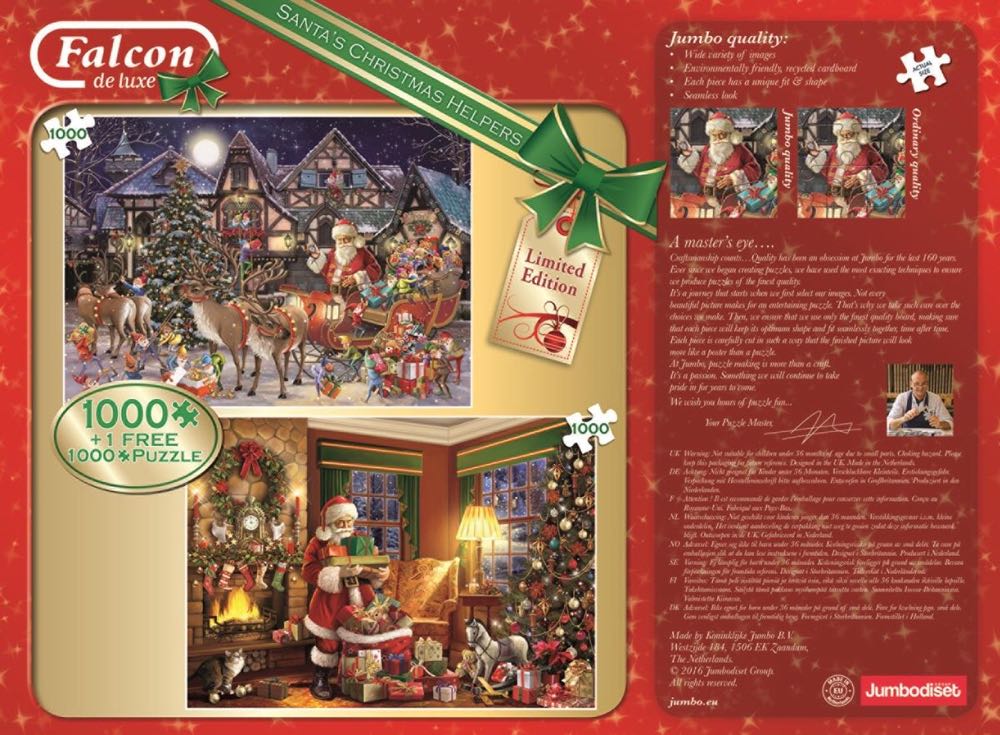Santa’s Christmas Helpers - Falcon de luxe puzzle collectible [Barcode 8710126111826] - Main Image 2