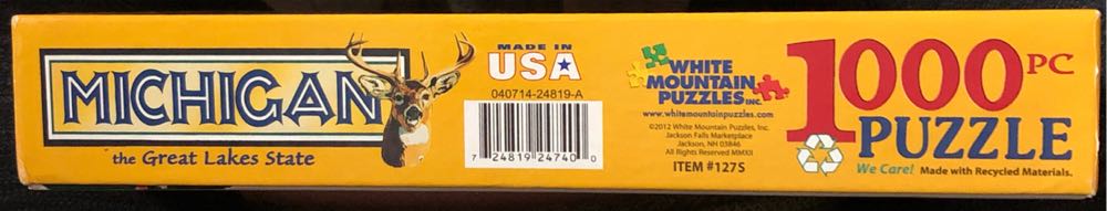 Michigan the Great Lakes State - White Mountain Puzzles puzzle collectible [Barcode 724819247400] - Main Image 4