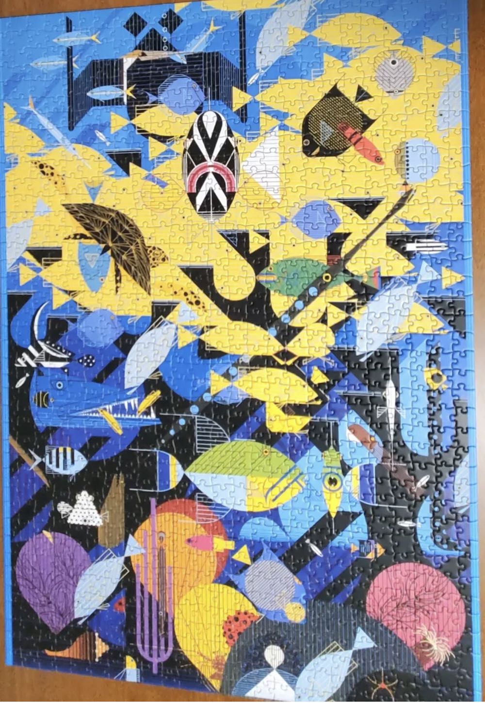 Charley Harper- The Coral Reef - Pomegranate puzzle collectible [Barcode 9780764959455] - Main Image 2