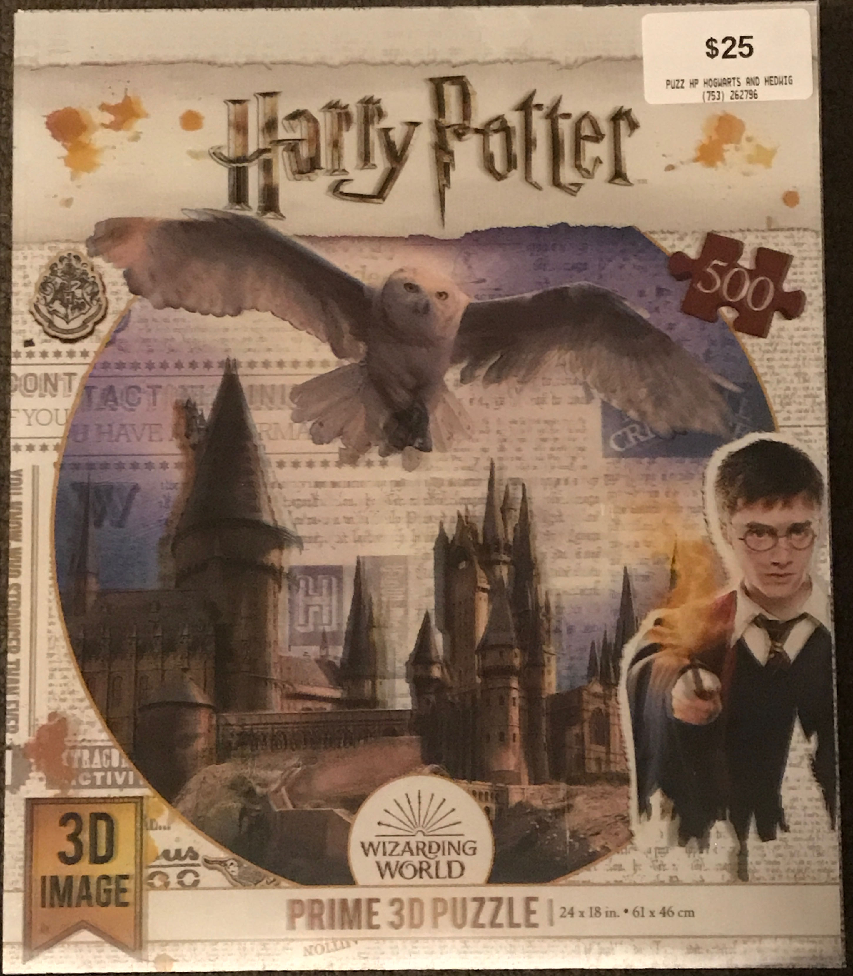Harry Potter - Hogwarts Castle & Hedwig Owl Prime 3D - Prime 3D puzzle collectible [Barcode 670889325138] - Main Image 2