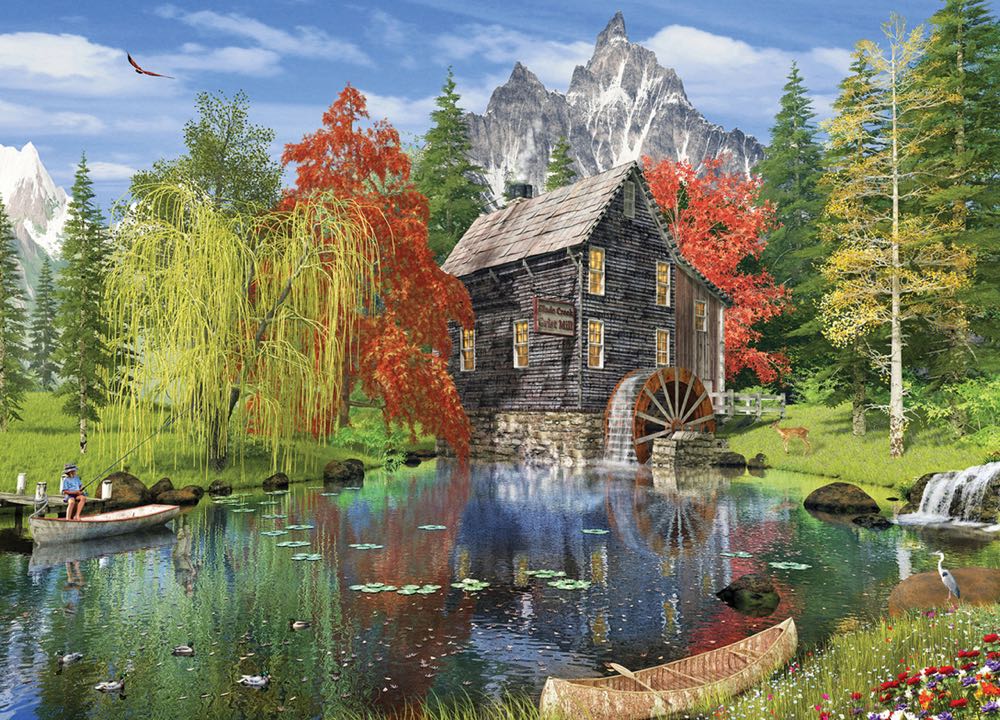 Time Away Creekside Mill - Master Pieces Jigsaw Puzzles puzzle collectible [Barcode 705988716379] - Main Image 2