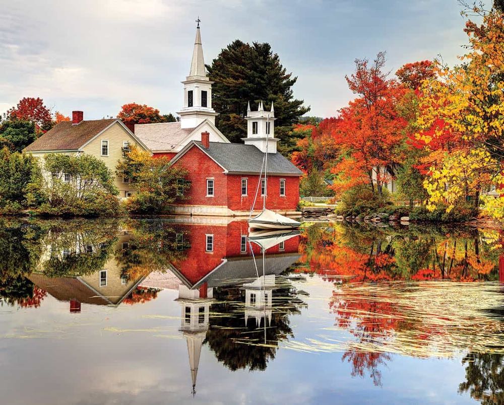 Autumn Reflections - White Mountain Puzzles puzzle collectible - Main Image 2