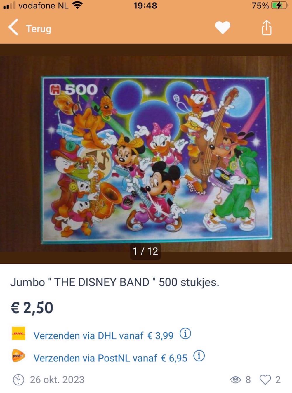 The Disney Band (Mickey) - Jumbo puzzle collectible [Barcode 8710126015537] - Main Image 4