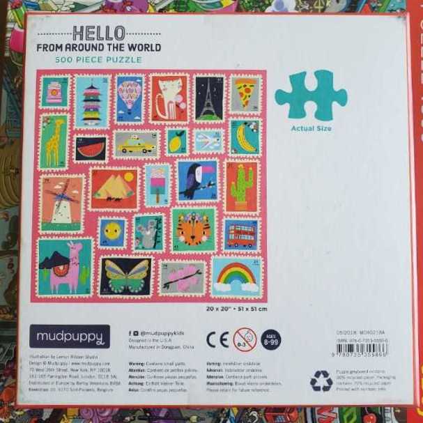 Hello from Around the World*% - Mudpuppy (Galison) puzzle collectible [Barcode 9780735355866] - Main Image 3