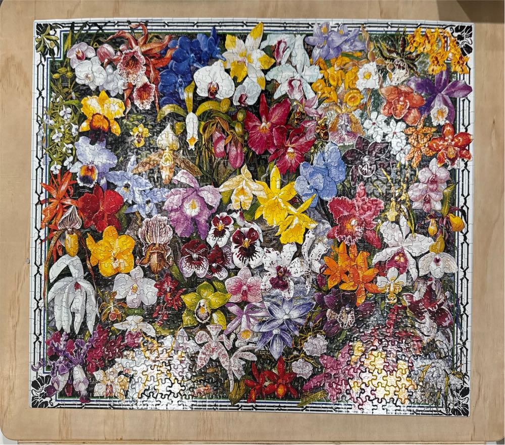 Orchids (UV) - White Mountain Puzzles puzzle collectible [Barcode 724819249091] - Main Image 3