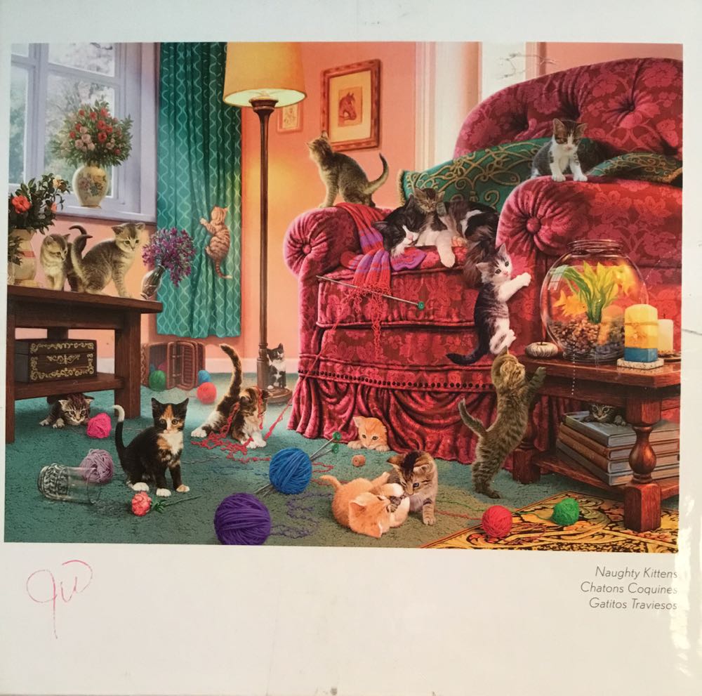 Naughty Kittens - Ceaco puzzle collectible [Barcode 021081230056] - Main Image 2