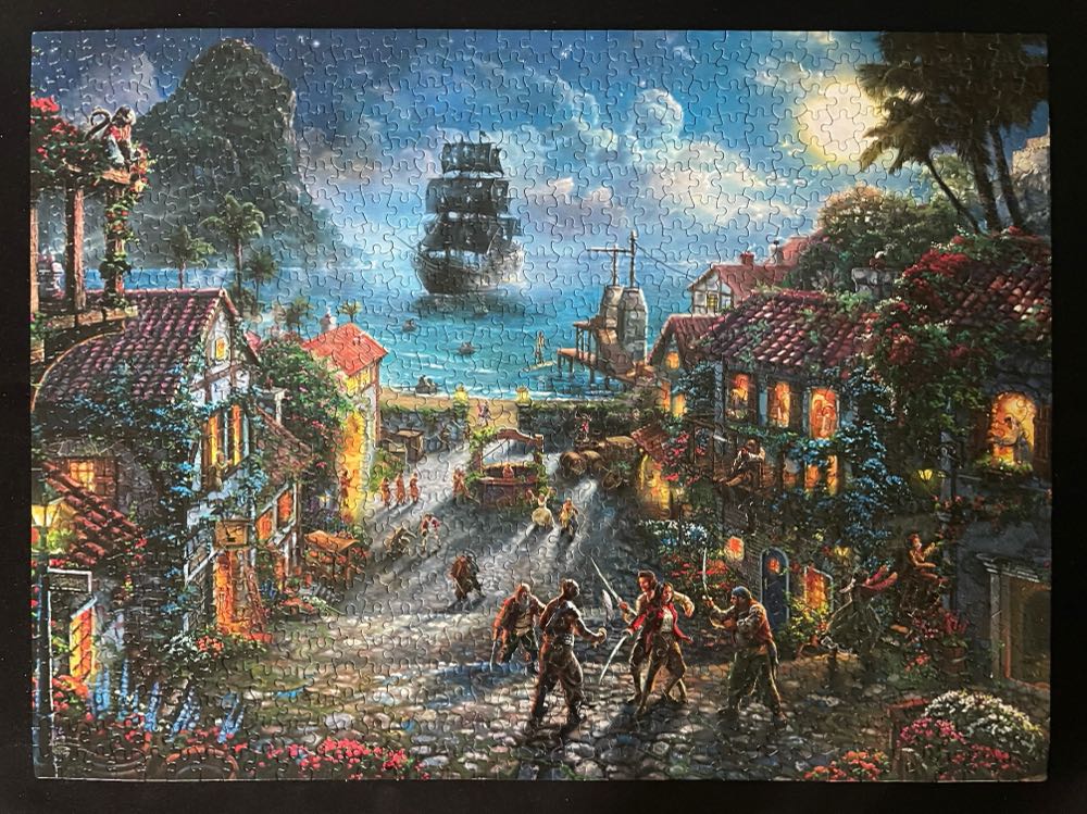 Disney - Thomas Kinkade: Pirates of the Caribbean - The Curse of the Black Pearl - Ceaco puzzle collectible [Barcode 400000161426] - Main Image 2