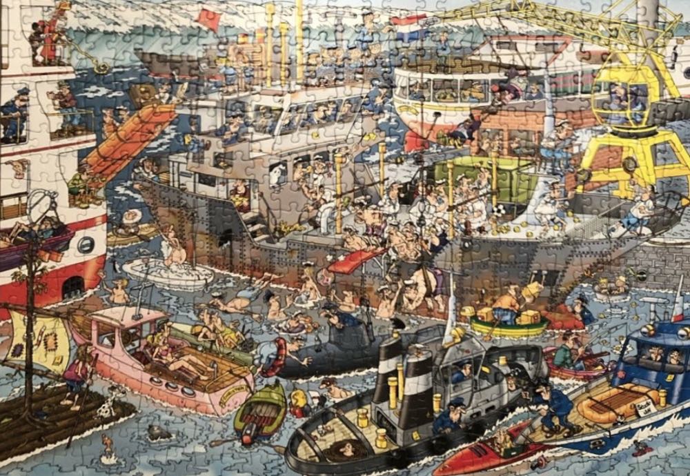Sea Port - Jumbo puzzle collectible [Barcode 8710126190128] - Main Image 3