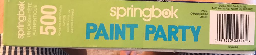 Paint Party - Springbok puzzle collectible [Barcode 091683023264] - Main Image 3